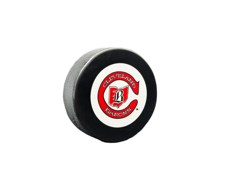 Cleveland Barons 1976-1978 Throwback NHL Team Logo Autograph Model Hockey Puck