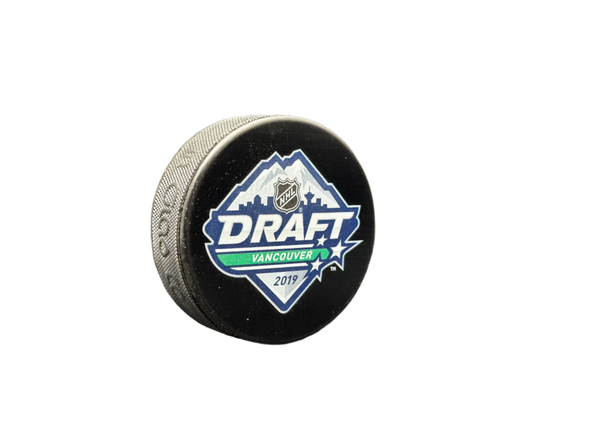 2019 Draft NHL Souvenir Model Hockey Puck Hosted by Vancouver Canucks