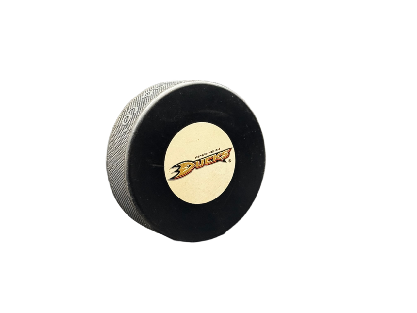 Anaheim Ducks 2012 Era Throwback NHL Team Logo Autograph Model Hockey Puck