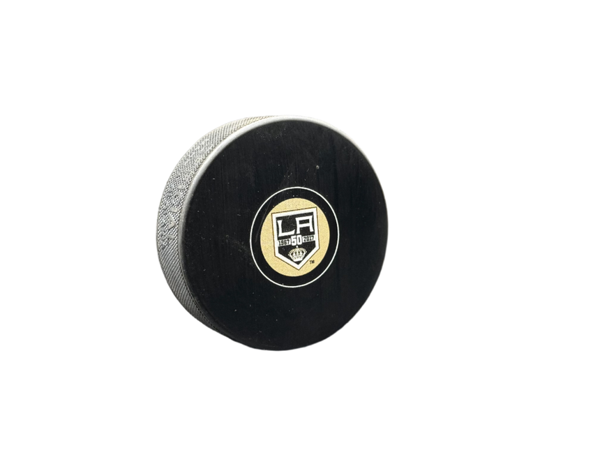 Los Angeles Kings 50TH ANNIVERSARY 1967-2017 NHL Team Logo Autograph Model Hockey Puck