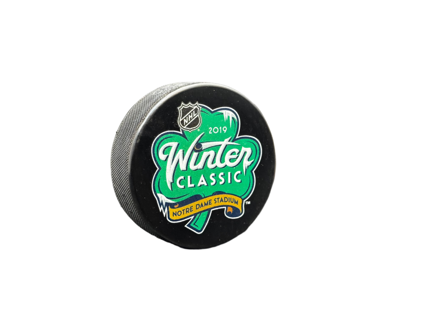 2019 Winter Classic NHL Hockey Puck Hosted By Notre Dame Stadium