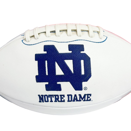 Final Sale As-Is Notre Dame Fighting Irish Rawlings Jarden Sports NCAA Signature Autograph White Panel Football - Deflated