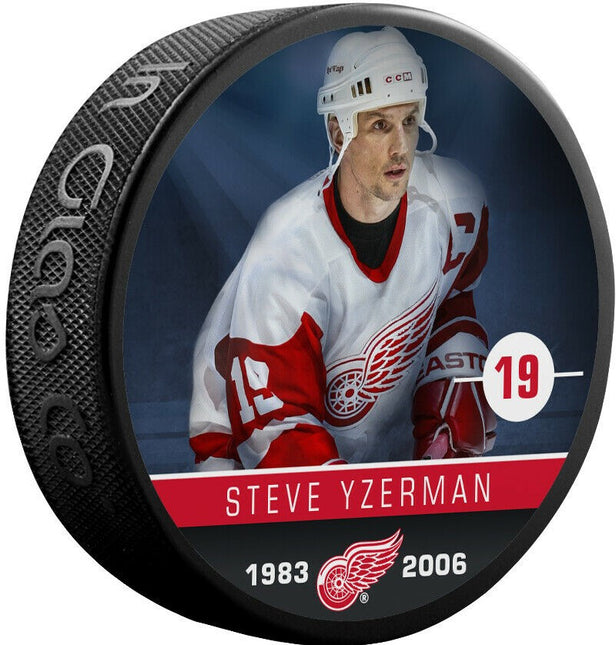 Steve Yzerman #19 1983-2006 Detroit Red Wings NHL Souvenir Model Hockey Puck