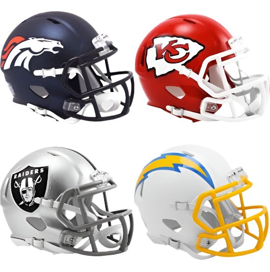 AFC West Riddell SPEED Mini Helmet Set