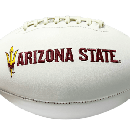 Arizona State Sun Devils Rawlings Jarden Sports NCAA Signature Autograph White Panel Football - Deflated