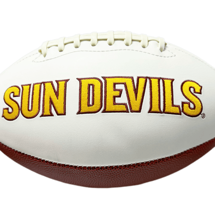 Arizona State Sun Devils Rawlings Jarden Sports NCAA Signature Autograph White Panel Football - Deflated