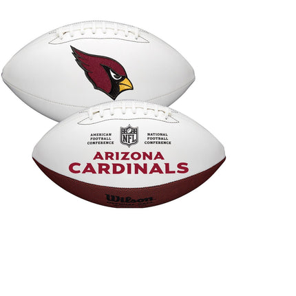 Arizona Cardinals Wilson NFL Live Signature Autograph White Panel Football - Deflated