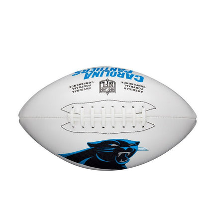 Carolina Panthers Wilson NFL Live Signature Autograph White Panel Football - Deflated