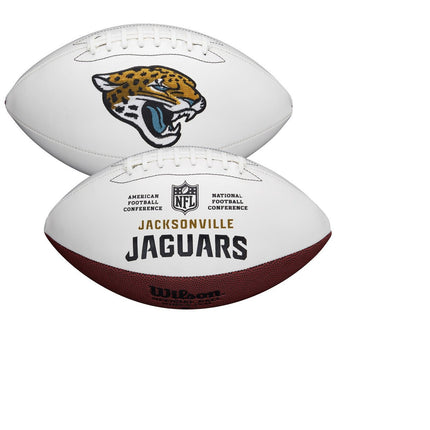 Jacksonville Jaguars Wilson NFL Live Signature Autograph White Panel Football - Deflated