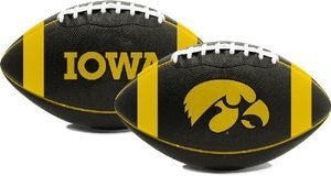 Iowa Hawkeyes Rawlings Jarden Sports NCAA Signature Autograph Black Panel Football - Deflated