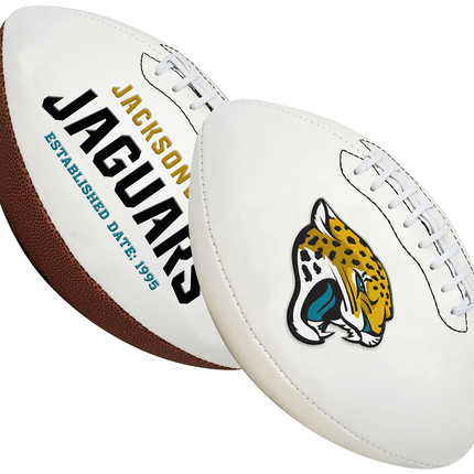 Jacksonville Jaguars Rawlings Jarden Sports NFL Team Signature Autograph White Panel Football