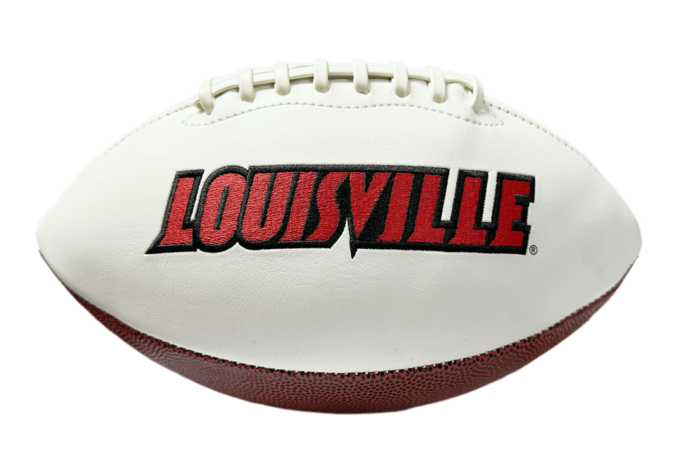 Louisville Cardinals Rawlings Jarden Sports NCAA Signature Autograph White Panel Football - Deflated