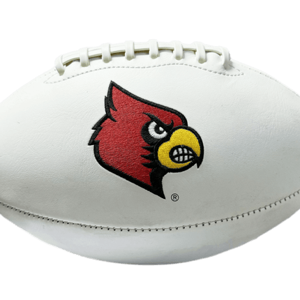 Louisville Cardinals Rawlings Jarden Sports NCAA Signature Autograph White Panel Football - Deflated