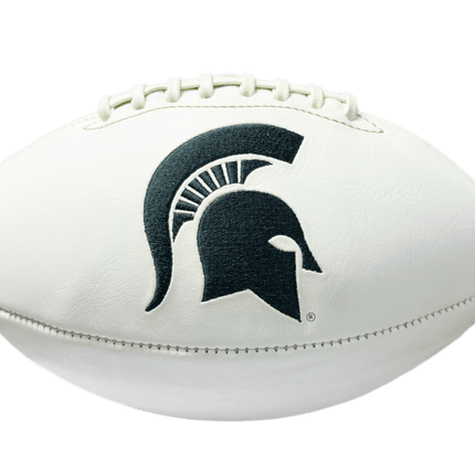 Michigan State Spartans Rawlings Jarden Sports NCAA Signature Autograph White Panel Football - Deflated