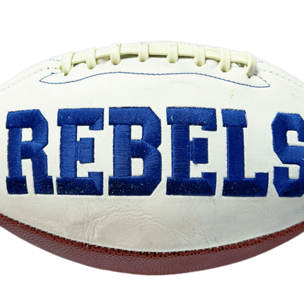 Mississippi Ole Miss Rebels Rawlings Jarden Sports NCAA Signature Autograph White Panel Football - Deflated