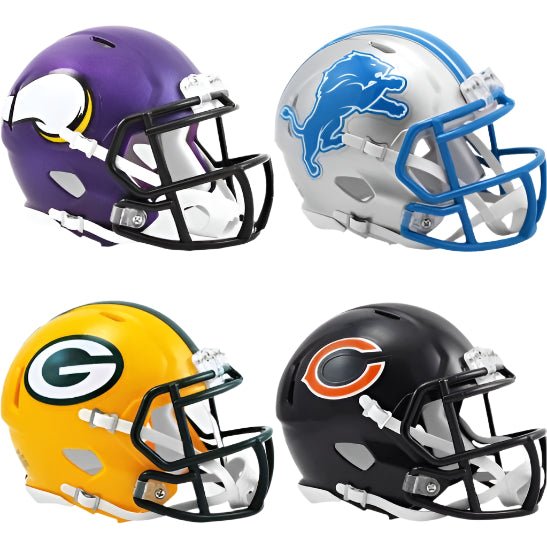 NFC North Riddell SPEED Mini Helmet Set