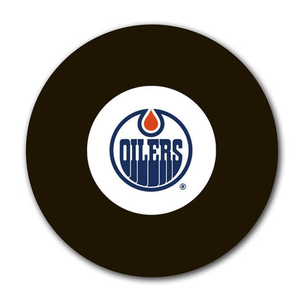 Edmonton Oilers Throwback NHL Team Logo Autograph Model Hockey Puck