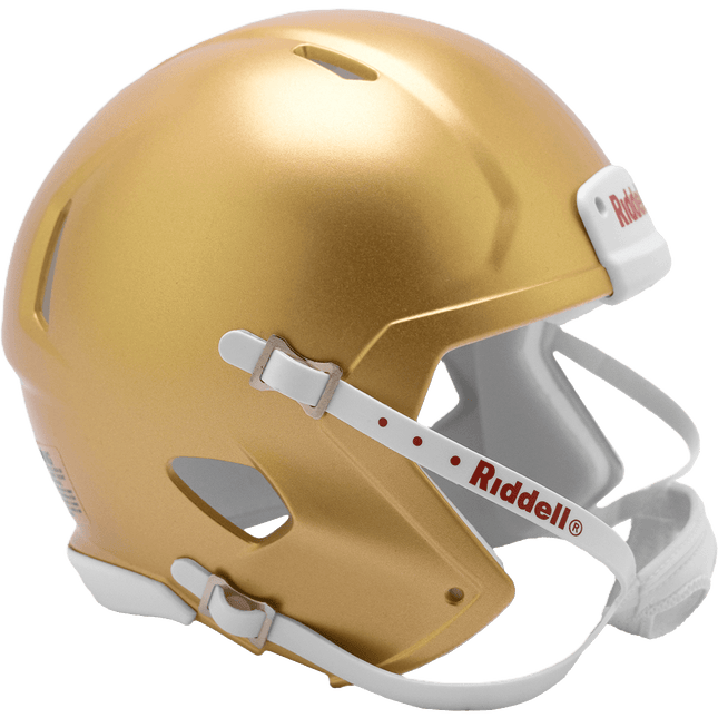 Blank South Bend Gold Riddell Speed Customizable Football Mini Helmet Shell