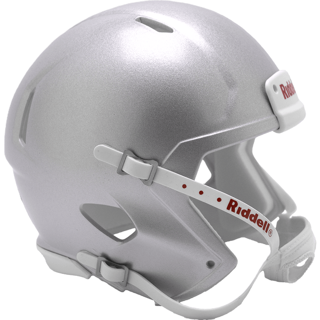 Blank Shiny Silver Riddell Speed Customizable Football Mini Helmet Shell