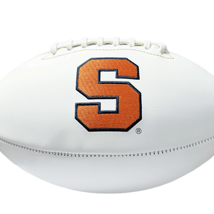 Syracuse Orange Rawlings Jarden Sports NCAA Signature Autograph White Panel Football - Deflated