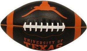 Texas Longhorns Rawlings Jarden Sports NCAA Signature Autograph Black Panel Football - Deflated