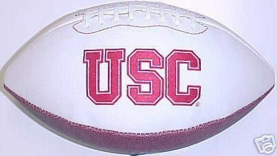 USC Trojans Rawlings Jarden Sports NCAA Signature Autograph White Panel Football - Deflated