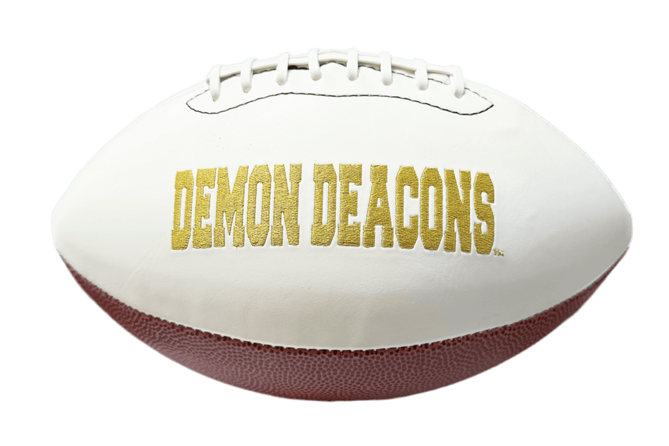 Wake Forest Demon Deacons Rawlings Jarden Sports NCAA Signature Autograph White Panel Football - Deflated