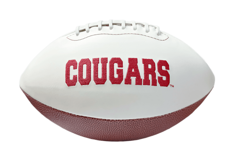 Washington State Cougars Rawlings Jarden Sports NCAA Signature Autograph White Panel Football - Deflated