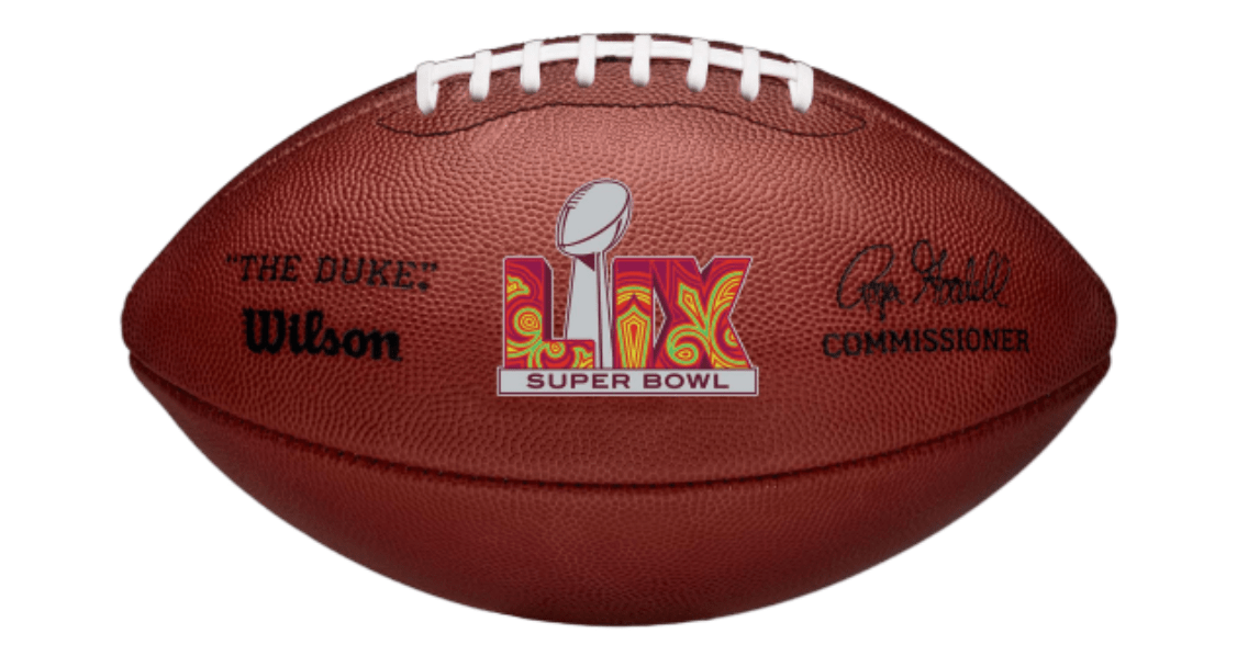 Super Bowl 59 Wilson Game Football Chiefs vs Eagles