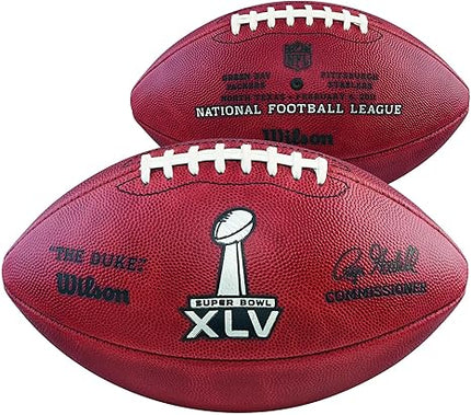 Super Bowl 45 XLV Wilson Official NFL Authentic Game Football Green Bay Packers vs Pittsburgh Steelers