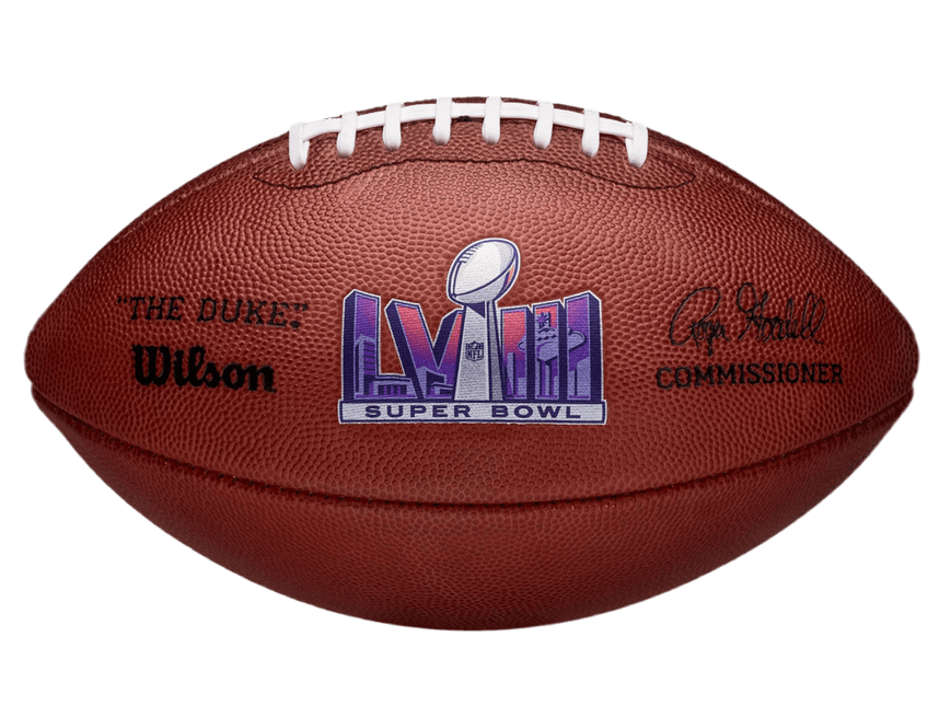 Super Bowl 58 LVIII Wilson Official NFL Authentic Game Football Kansas City Chiefs vs San Francisco 49ers