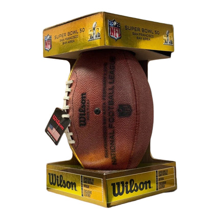 Denver Broncos Super Bowl 50 L Champions Gold Panel Wilson Official NFL Authentic Game Football